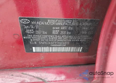 2018 Hyundai Sonata Se from USA, damaged, VIN 5NPE24AF9JH616813